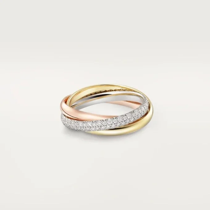 Trinity-ring, liten modell, halvpavé Trinity-ring, liten modell, halvpavé