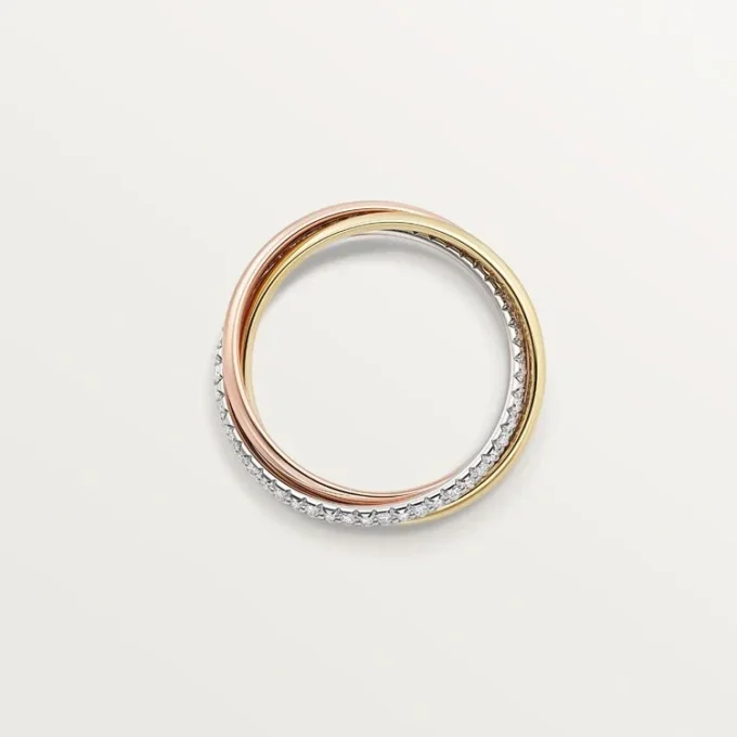 Trinity-ring, liten modell, halvpavé Trinity-ring, liten modell, halvpavé