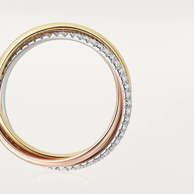 Trinity-ring, liten modell, halvpavé Trinity-ring, liten modell, halvpavé