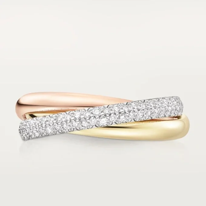 Trinity-ring, liten modell, halvpavé Trinity-ring, liten modell, halvpavé