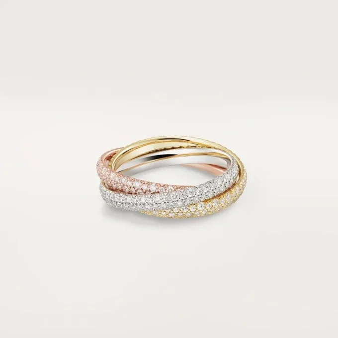 Trinity-ring, liten modell, pavé Trinity-ring, liten modell, pavé