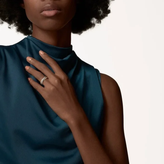 Trinity-ring, liten modell, pavé Trinity-ring, liten modell, pavé