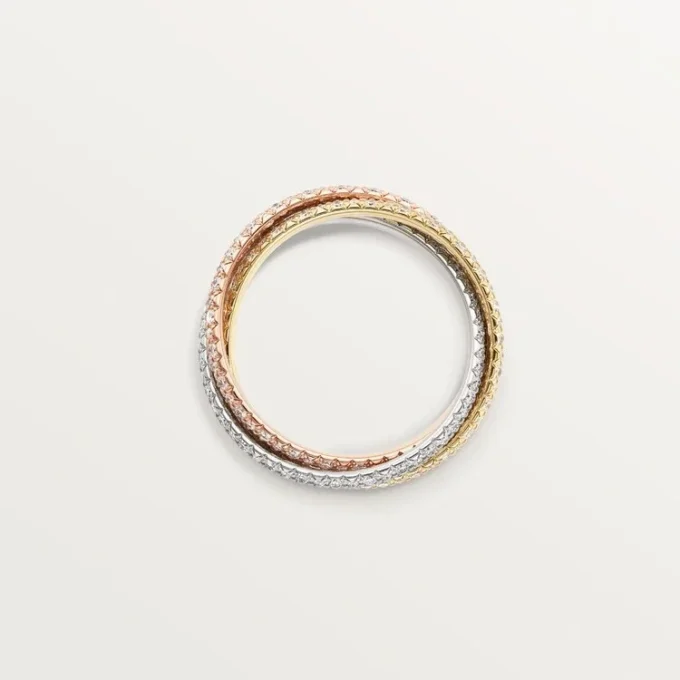 Trinity-ring, liten modell, pavé Trinity-ring, liten modell, pavé