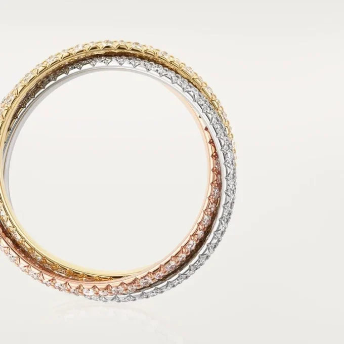 Trinity-ring, liten modell, pavé Trinity-ring, liten modell, pavé