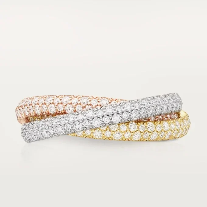 Trinity-ring, liten modell, pavé Trinity-ring, liten modell, pavé