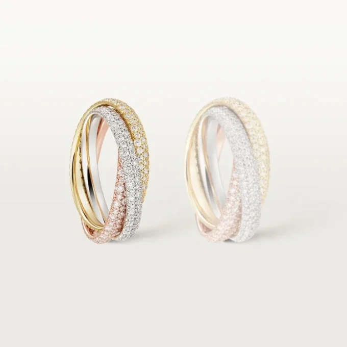 Trinity-ring, liten modell, pavé Trinity-ring, liten modell, pavé