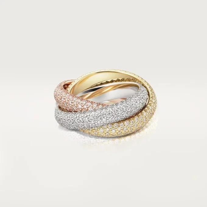 Trinity-ring, stor modell, pavé Trinity-ring, stor modell, pavé