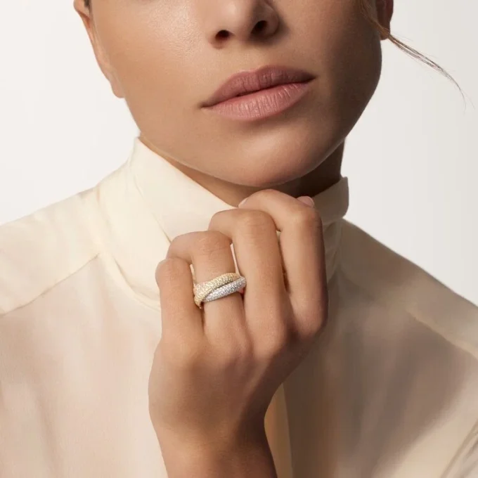 Trinity-ring, stor modell, pavé Trinity-ring, stor modell, pavé