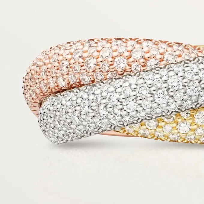 Trinity-ring, stor modell, pavé Trinity-ring, stor modell, pavé