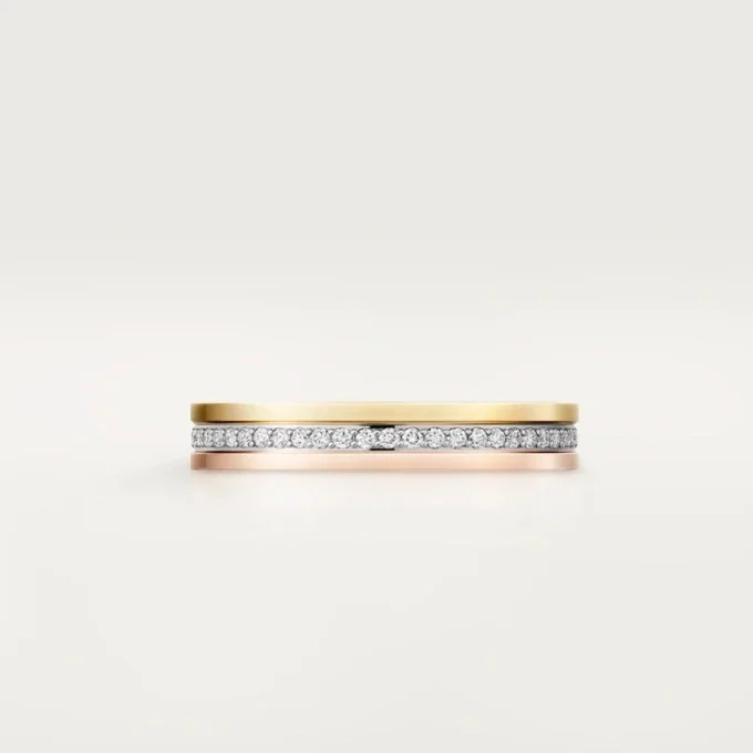 Trinity-vigselring – vitguld, gult guld, roséguld, diamanter – Cartier Trinity-vigselring – vitguld, gult guld, roséguld, diamanter – Cartier