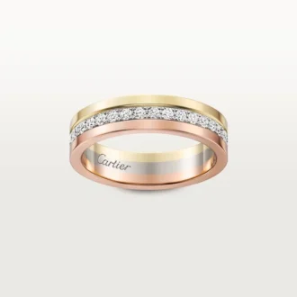 Vendome Louis Cartier vigselring, 4,8 mm bredd, pavé Vendome Louis Cartier vigselring, 4,8 mm bredd, pavé