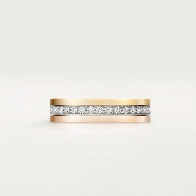 Vendome Louis Cartier vigselring, 4,8 mm bredd, pavé Vendome Louis Cartier vigselring, 4,8 mm bredd, pavé