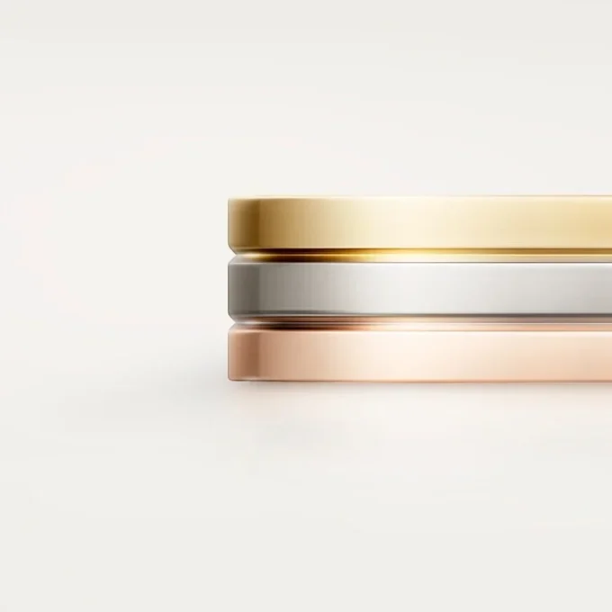 Vendome Louis Cartier vigselring – vitguld, gult guld, roséguld – Cartier Vendome Louis Cartier vigselring – vitguld, gult guld, roséguld – Cartier